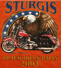orange sturgis t-shirt eagle